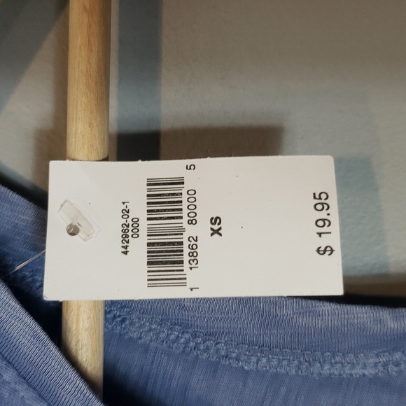 Gap Slub Tank XS Heathered Blue New - Picture 6 of 7